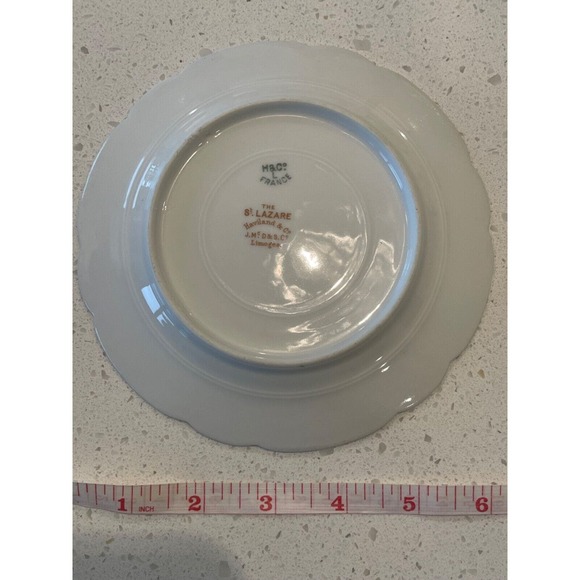 LIMOGES‎ France St. Lazare Haviland FLORAL THISTLE Serving Platter/Dessert Plat - Picture 11 of 11